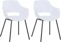 Produktbild: SIT Schalenstuhl Exeter 2er Set mit Metallgestell im modernen Design (Set, 2 St), Ergonomische Sitzschale mit modernem Cut-Out im Rücken