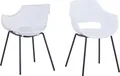 Produktbild: SIT Möbel Stuhl 2er-Set | Sitzschale Kunststoff weiß | Gestell Metall schwarz | B 51 x T 57,5 x H 85 cm | 02459-10 | Serie SIT&CHAIRS