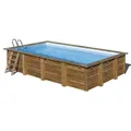 Produktbild: Gre Sunbay Pool-Set Schwimmbecken Holzpool 620x420x133 cm inkl. Sandfilterung