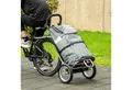 Produktbild: HOMCOM Fahrradlastenanhänger Transportanhänger mit Verbindungsschellen für Fahrradkupplung, Grau+Silber 53 x 53 x 60 cm