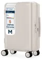 Produktbild: 4FLY Hartschalen-Handgepäckkoffer M 57×36×22 cm (36L) aus Polycarbonat – mit TSA-Schloss, 4 Spinner-Doppelrollen und Aluminium-Teleskopgriff