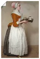 Produktbild: ARTLAND Wanddeko Poster & Kunstdrucke Wandposter 40x60 cm Rokoko Kleid Damen Frau Serviertablett Kakao Schokolade Das Schokoladenmädchen 1744/45 Kunst Jean Etienne Liotard T6IH