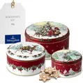 Produktbild: Villeroy & Boch - Winter Collage Accessoires Gebäckdosen Set 3 teilig, Blechdosen Weihnachten, Keksdosen, Weihnachtsdosen Blech, Weihnachtsgebäckdosen, Dosen Weihnachten, Plätzchendosen, Metall
