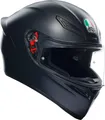 Produktbild: AGV - K1 S E2206 Motorrad Helm, Herren ECE Vollvisier Motorradhelm, Racing Style mit Aerodynamischem Spoiler, Kratzfestem Visier, 190° Sichtfeld, mit Intercom Ready, Mattschwarz