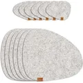 Produktbild: Miqio Platzset waschbar, aus Filz, hellgrau, 40 x 32 cm, mit Untersetzer, 12-teilig
