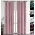 Produktbild: Beautex Verdunkelungsvorhang Samt Vorhang Ösen Gardine Velvet blickdicht abdunkelnd (1 St), Ösen, abdunkelnd rosa 140 cm x 225 cm