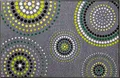 Produktbild: Erwin Müller Fußmatte Ludwigshafen, Schmutzfangmatte, Sauberlaufmatte Kreise grau/grün Größe 60x85 cm - rutschfest, pflegeleicht, für Fußbodenheizung geeignet (weitere Farben, Größen)