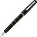 Produktbild: Pelikan Füller Classic M215, Feder B, Edelharz, schwarz/silber, Ringe, Edelstahlfeder