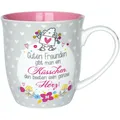 Produktbild: Tasse Motiv Küsschen | Tasse mit Spruch Porzellan 60 cl | Geschenk Freunde Va...
