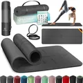 Produktbild: KESSER® Gymnastikmatte mit Tragegurt rutschfest TPE Yogamatte Gepolstert & rutschfest Fitnessmatte , 183 x 61 Trainingsmatte für Fitness Sportmatte, Pilates & Gymnastik Workout extradick