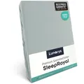 Produktbild: Lunarys Spannbettlaken SleepRoyal, Jersey-Elasthan, Gummizug: rundum, (1 Stück), 180x200 cm, 250 g/m2, extrem hochwertig, Luxus Multi-Stretch Laken grau|silberfarben 180 cm x 200 cm