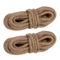 Produktbild: Relaxdays Juteseil 12 mm, 2er Set Naturseile je 10 m, biologisch abbaubar, Basteln, Garten, Verpackung, Kordel, Natur