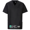 Produktbild: EXNER Medizinischer Schlupf-Kasack, OP-Kasack, Unisex, für Krankenpflege, Altenpflege, Farbe schwarz, Größe 3XL