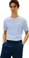 Produktbild: Tommy Hilfiger Herren T-Shirt Kurzarm Seasonal Stripe aus Baumwolle, Blau (White/Regal Blue Stripe), L