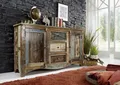 Produktbild: ausgefallenes shabby chic Sideboard indisches Altholz mehrfarbig Kommode massiv