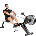 Produktbild: AsVIVA RA10 Pro Rudergerät klappbar – Magnet- & Luftwiderstand, leise, Heimtrainer für Ausdauer & Fitness