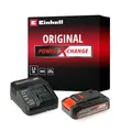 Produktbild: Einhell 4512097 Original Starter Kit und Ladegerät Power X-Change (Li-Ion, 18 V, 50 min Ladezeit, passend für alle Geräte), 2,5 Ah Akku / 720 Watt