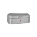 Produktbild: Wesco Grandy Brotkasten in der Farbe grau, pulverbeschichtetes Stahlblech, Lüftungslöcher und stabiler Handgriff, 41 x 25,5 x 16,5 cm