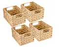 Produktbild: HMF Aufbewahrungskorb Korb geflochten aus Wasserhyazinthe Seegras 4er Set Größe