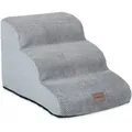 Produktbild: Relaxdays - Hundetreppe 3 Stufen, für Hunde & Katzen, hbt: 33 x 41 x 54 cm, weiche Haustiertreppe, Bett und Couch, grau