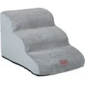 Produktbild: Relaxdays - Hundetreppe 3 Stufen, Für Hunde & Katzen, Hbt: 33 X 41 X 54 Cm, Weiche Haustiertreppe, Bett Und Couch, Grau