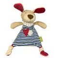 Produktbild: Sigikid Hund Green Schnuffeltuch Schmusetuch 25cm Braun Blau gestreift Frottee