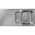 Produktbild: hansgrohe S44 Einbauspüle 342/145, Edelstahl, mit Abtropffläche, 2 Becken, 1000x500mm, 43366800 - Silber