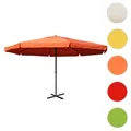 Produktbild: Sonnenschirm Meran Pro, Gastronomie Marktschirm mit Volant Ø 5m Polyester/Alu 28kg ~ terracotta ohne Ständer