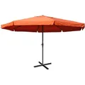 Produktbild: Mendler Sonnenschirm Meran Pro, Gastronomie Marktschirm mit Volant Ø 5m Polyester/Alu 28kg ~ terracotta ohne Ständer