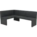 Produktbild: Hela Tische, Eckbank Sitzecke Melanie, langer Schenkel rechts, Bezug Microfaser Anthrazit, Holzgestell gepolstert, ca. 340kg belastbar, Maß 140x200cm - Dunkelgrau