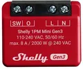 Produktbild: Shelly 1PM Mini Gen3 Relais, Schalter, WLAN, Bluetooth, 1 Kanal 8 A, mit Leistungsmessung, Unterputz (Shelly_1PM_Mini_G3)