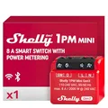 Produktbild: Shelly 1PM Mini Gen3 | WLAN Smart Relais Schalter | 1 Kanal 8A | Strommessung | Unterputz Lichtschalter | Alexa und Google Home | Hausautomation | iOS-Android-App | Kein Hub erforderlich