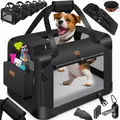 Produktbild: LOVPET® Hundebox Hundetransportbox faltbar Inkl.Hundenapf Transporttasche Hundetasche Transportbox für Haustiere, Hunde und Katzen Haustiertransportbox