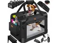 Produktbild: LOVPET® Hundebox Hundetransportbox faltbar Inkl.Hundenapf Transporttasche Hundetasche Transportbox für Haustiere, Hunde und Katzen Haustiertransportbox