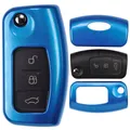 Produktbild: Klapp Schlüssel Cover Hülle Blau für Ford Focus C-Max Fiesta Kuga S-Max Mondeo
