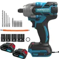Produktbild: Für Makita 18V Akku Schlagschrauber Ratschen Schrauber Akkuschrauber Set +2Akkus