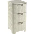 Produktbild: Schubladenturm Curver Style Creme 3 x 14,
