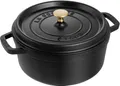 Produktbild: Staub Bräter Cocotte, Gusseisen (1-tlg), robust, langlebig, perfekte Hitzeverteilung, Aromaregen-Deckel