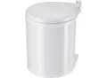 Produktbild: Abfallsammler Hailo Compact-Box M, 15 l, rund, Dreh-Kipp-Deckel, Stahlblech, weiß
