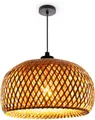 Produktbild: Paco Home Pendelleuchte PESA, ohne Leuchtmittel, Bambus Boho Hängeleuchte Rattan Optik Korblampen Esszimmerlampe