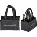 Produktbild: Männerhandtasche Einkaufstasche für 6 Flaschen Tasche Bier Tragetasche Party - Grau
