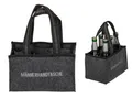 Produktbild: Out of the Blue Flaschenträger Flaschentasche aus Filz mit 6 Fächern - Motiv: Männerhandtasche