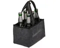 Produktbild: Out of the Blue Tragetasche Flaschenträger anthrazit 6 Flaschen Männerhandtasche Filztasche Bier, persönliche Geschenkidee