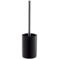 Produktbild: Relaxdays WC-Garnitur Keramik, WC-Bürstenhalter mit Toilettenbürste, Wechselbürstenkopf, freistehend, 36 cm, schwarz