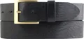 Produktbild: BELTINGER Gürtel mit goldener Gürtelschnalle aus Vollrindleder | Hochwertiger Jeans-Gürtel 40mm | Herren-Gürtel made in Italy | Schwarz 95cm