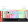 Produktbild: Textmarker STABILO BOSS ORIGINAL Pastel Tischset mit 15 verschiedenen Farben