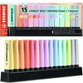 Produktbild: 1 bis 40x STABILO Textmarker BOSS ORIGINAL Pastel, 15er Tischset BIS 35% RABATT