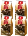 Produktbild: Lebkuchen Herzen VEGAN ohne Füllung mit 23% Zartbitterschokolade 4x150g WEISS