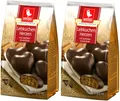 Produktbild: Weiss 2x 150g Lebkuchen Herzen mit 23% Zartbitterschokolade überzogen vegan