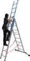 Produktbild: Euroline Premium 30766 Mehrzweckleiter, 3-teilig 3x12 Sprossen mit Vario-Traverse
